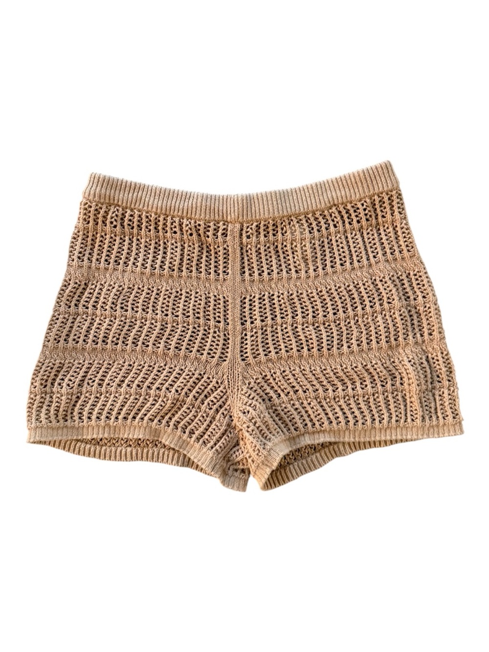 Aerie Cotton Knit Crochet High-Rise Women’s Shorts Swimsuit Cover Up Medium